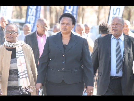 Ms Reginah Mhaule (MEC for Education in Mpumalanga) and her delegation arrive at Techno X 2015.