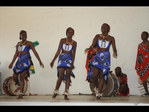 Umdzabu Cultural Group performs during the women’s seminar in Leandra.