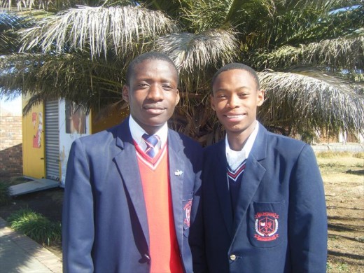 Sphesihle Mavuso and Robinhood Takura from Kiriyatwane Secondary School.