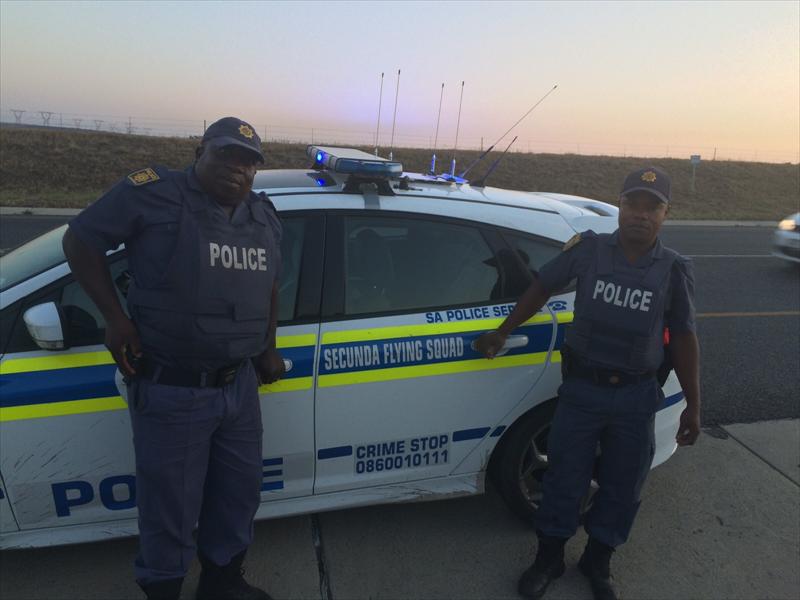Const Ndishavhelafhi Makhado and Const Tumelo Malope confiscated unlicensed firearms and live ammunition during a patrol on the N17 highway between Kinross and Leandra recently.