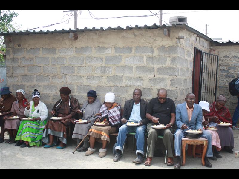 eMbalenhle senior citizens celebrate International Day of Older Persons with the human rights activist Mr Sbu Hlolweni on 1 October.