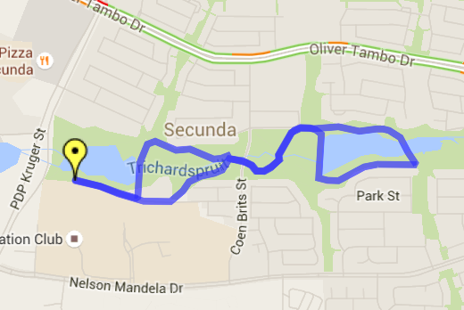 The Secunda Parkrun course.