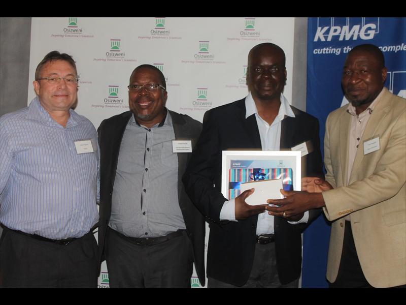 Messrs Okkie Potgieter,  Velaphi Gumbi , Peter Magagula and Micheal Hwami during the Accounting Teachers’ Recognition Ceremony on 28 October.