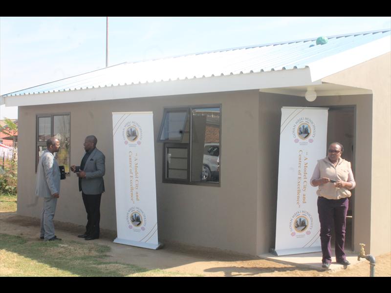 One of the houses that was handed over by Ms Lindi Masina.