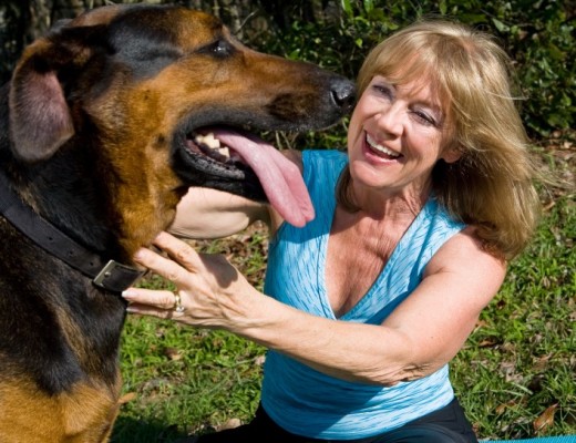 Woman Loves Her Dog