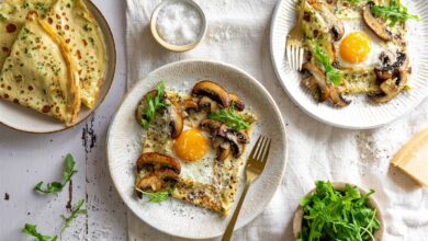 5 JANUARY - Savoury mushroom loaded Crêpes (Medium)