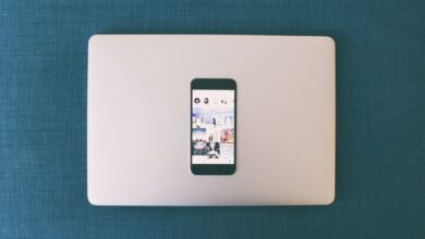 A laptop and a mobile phone. Photo Cred, Peter C.