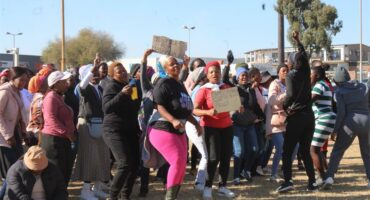 Protesters in cape town march against xenophobia.
