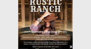 poster of an event that will take place at Rustic Ranch