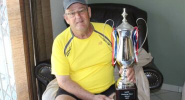 Man with trophy