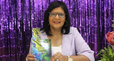 Description: Ishara Pillay with her latest book.