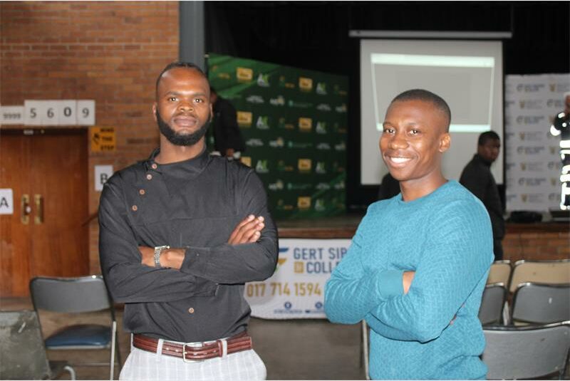 Delan Tsotetsi and Nhlanhla Phonela are interns at the college.