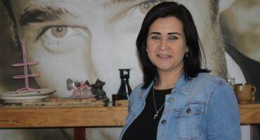 woman in denim jacket