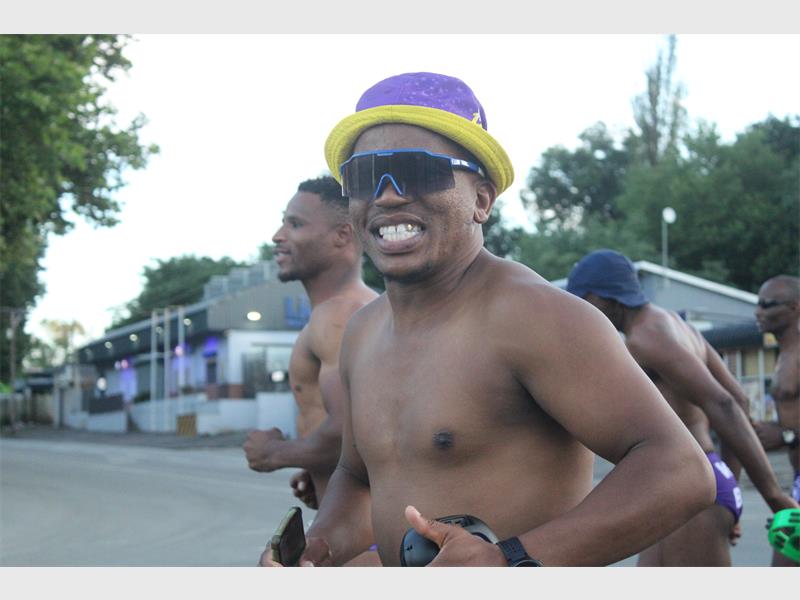Muziwakhe Ndebele during the run.