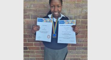 girl with certificates