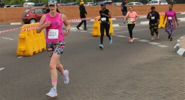 runners take part in a street race