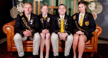 Beskrywing: Jayden Pretorius, Alaina Cronje, Michael Kallel en Anke van Aswegen.