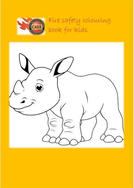 a booklet with a rhino picture on the front