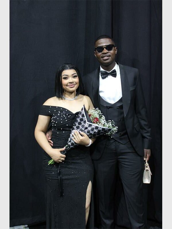couple dressed up in black