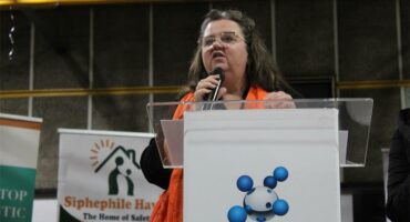 woman with microphone