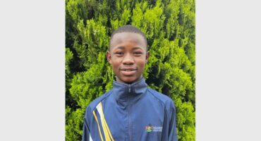 boy in school's sport clothes