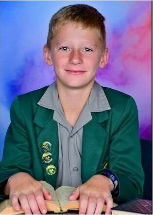 boy in school uniform