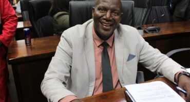 Councillor in the council chambers