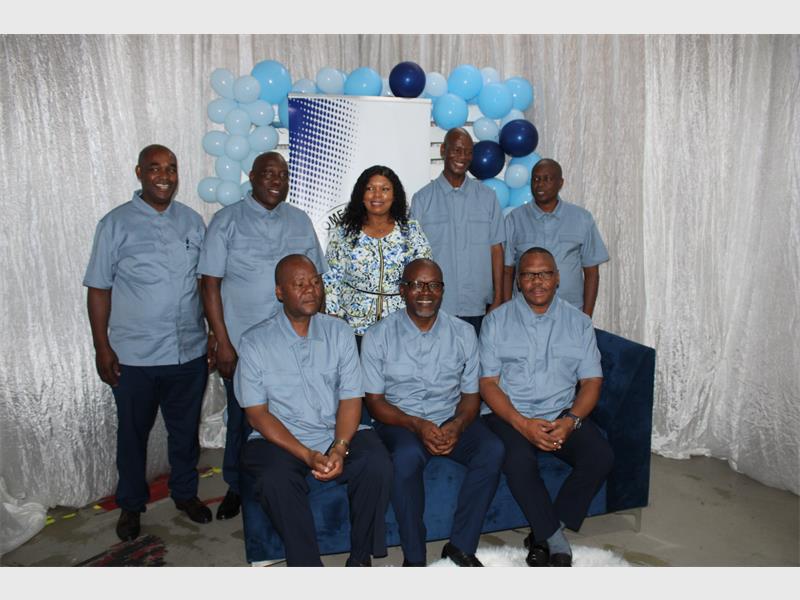 Group dressed in blue