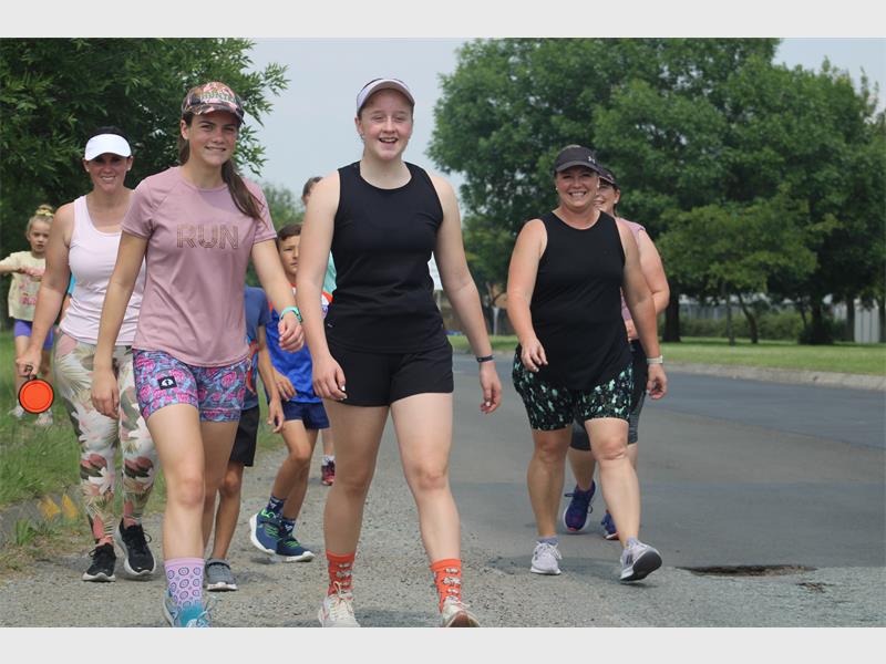 people walking in a group