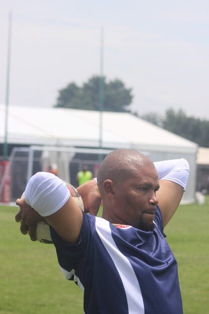 Head office player launches the ball.