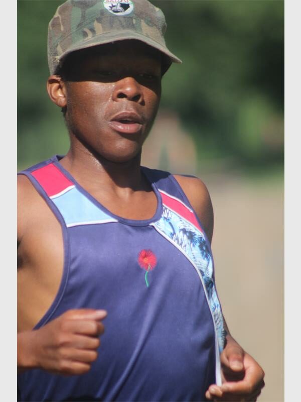 Bongane Mpokane finishes his 50th parkrun.