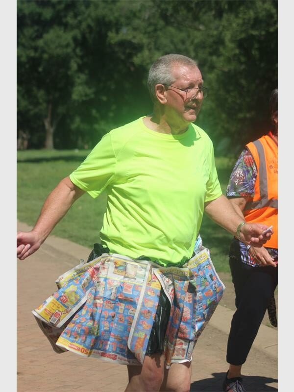 Description: Billy Sonnen wore a recycled tutu.