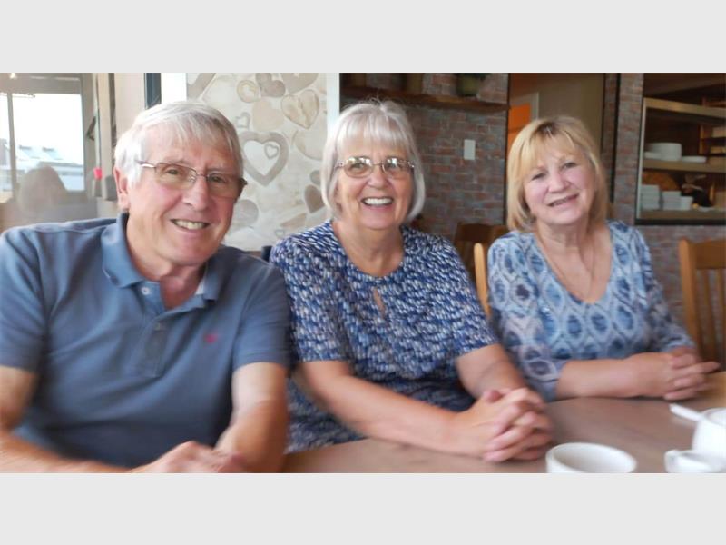 three elderly people