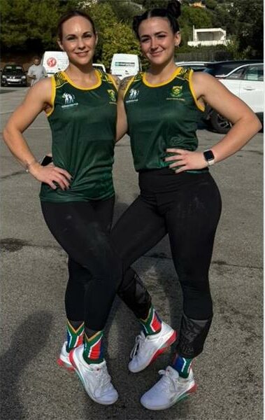 two women in South African sport wear