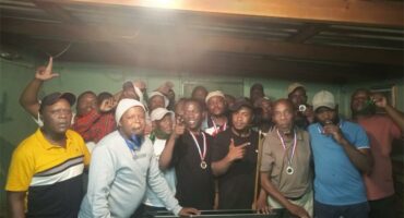 group of pool players