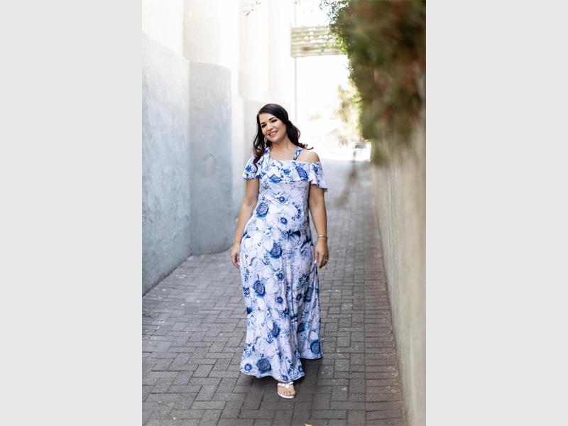 woman in a maxi dress