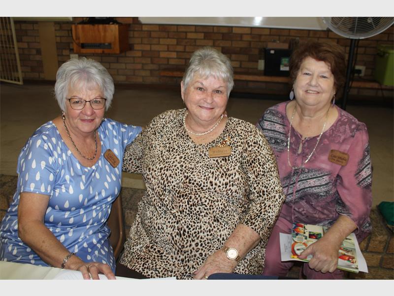 Three elderly women sitting