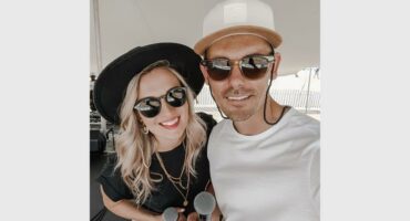 woman in black and man in white