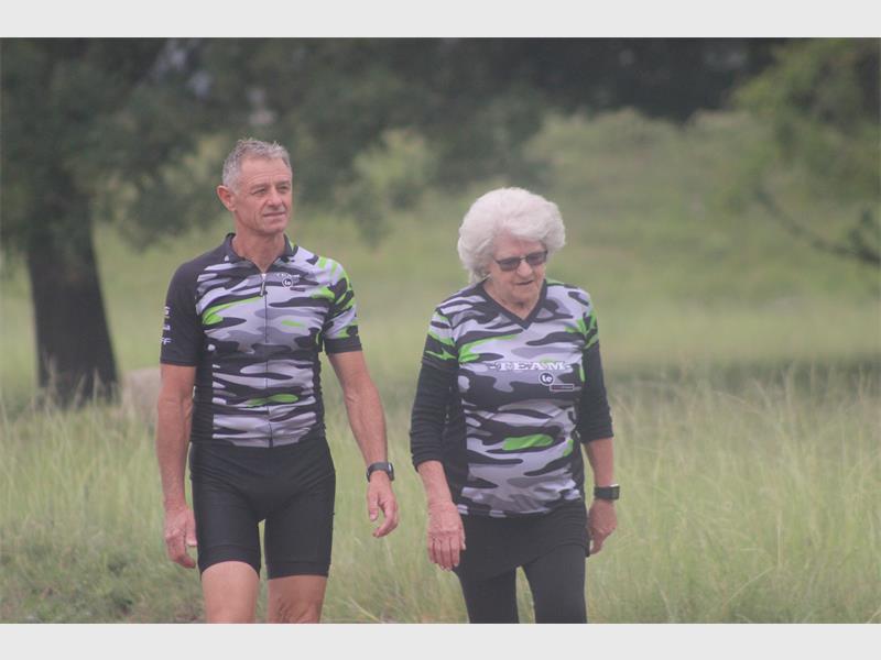 couple wearing matching outfits