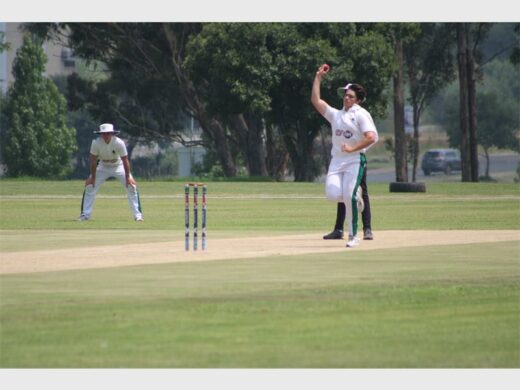 cricket bowler in action