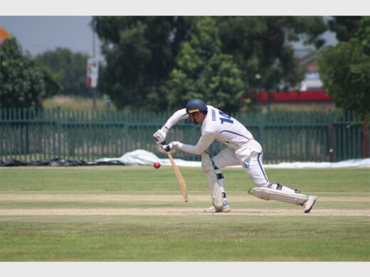 Batsman on cricket pitch