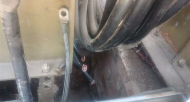 a roll of copper cable