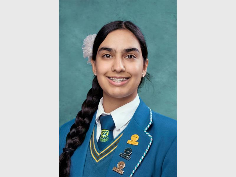 Muslim girl with long braid