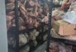 chunks of meat stored