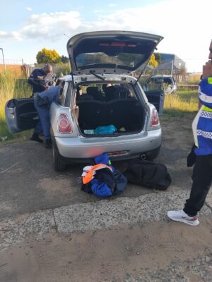 a car is being searched