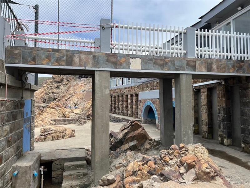 bridge with broken railing