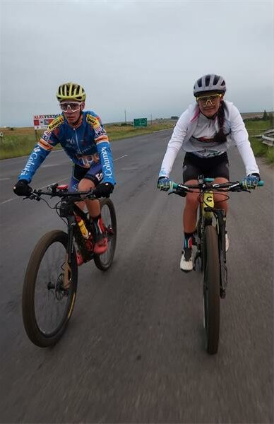 boy and girl on bicycles