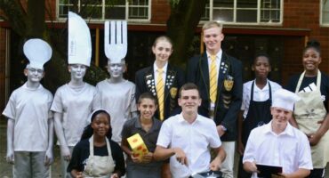 kids dressed up as cutlery