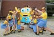 cheerleaders dressed as minions