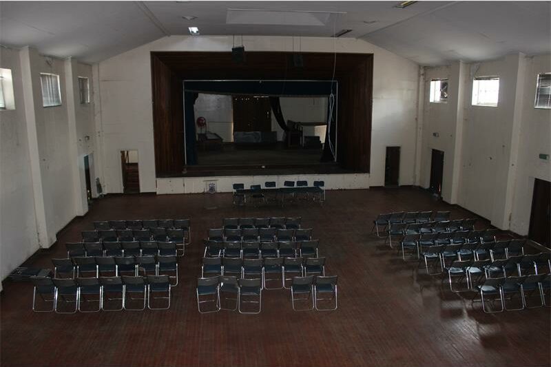 the inside of a hall